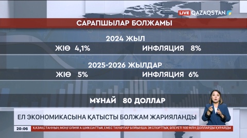 Ел экономикасына қатысты болжам жарияланды