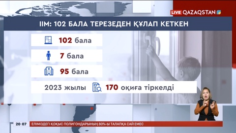 Семейде 2 жастағы бала тоғызыншы қабаттан құлап кетті