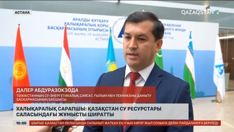Халықаралық сарапшы: Қазақстан су ресурстары саласындағы жұмысты ширатты