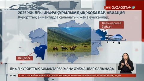 Елдегі курорттық аймақтарға жаңа әуежайлар салынады