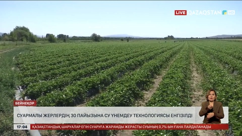 Суармалы жерлердің 30%-на су үнемдеу технологиясы енгізілген