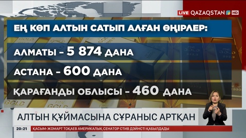 Алтын құймасына сұраныс артқан