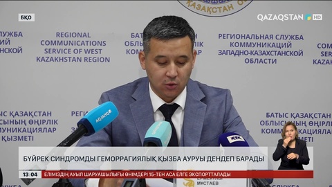 Батыс Қазақстан облысында бүйрек синдромды геморрагиялық қызба ауруы дендеп барады