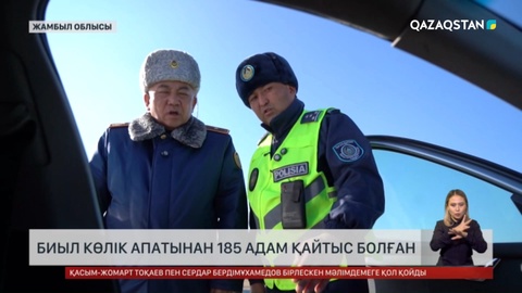 Жамбыл облысында көлік апатынан 185 адам қайтыс болған