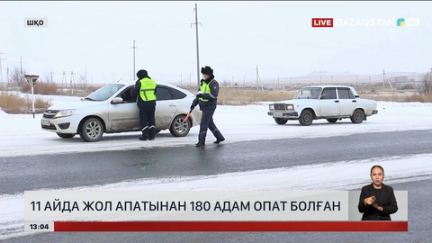 ШҚО-да биыл жол апатынан 180 адам көз жұмған