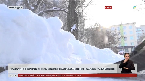 Павлодардың көшесін «Amanat» партиясы тазалап жүр