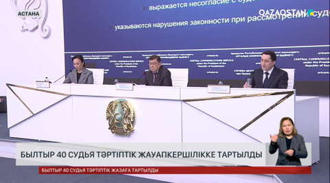 Былтыр 40 судья тәртіптік жауапкершілікке тартылды