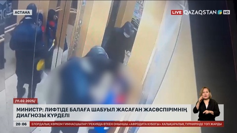 Министр: Лифтіде балаға шабуыл жасаған жасөспірімнің диагнозы күрделі
