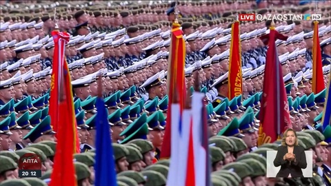 9 мамыр күні Мәскеуде әскери шеру ұйымдастырылды