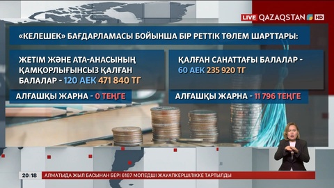 «Келешек» бағдарламасының алғашқы жарнасы 472 мың теңге болып белгіленді