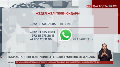Қазақстанның Тель-Авивтегі елшілігі мәлімдеме жасады