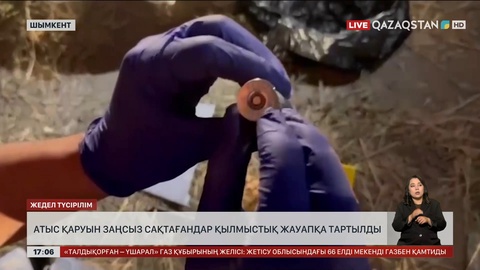 Шымкентте атыс қаруын заңсыз сақтағандар қылмыстық жауапқа тартылды