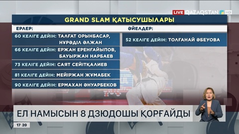 Ел намысын 8 дзюдошы қорғайды