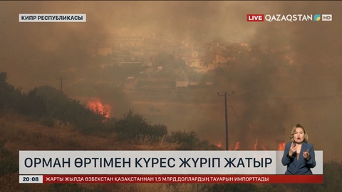 Кипрде орман өртімен күрес жүріп жатыр