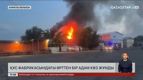 Алматыда құс фабрикасындағы өрттен бір адам көз жұмды