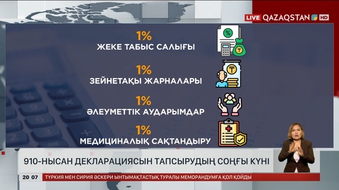 Бүгін 910-нысан декларациясын тапсырудың соңғы күні