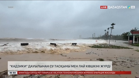«Кадзики» дауылынан су тасқыны мен лай көшкіні жүрді