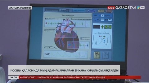  Қосшы қаласында мың адамға арналған емхана құрылысы аяқталды