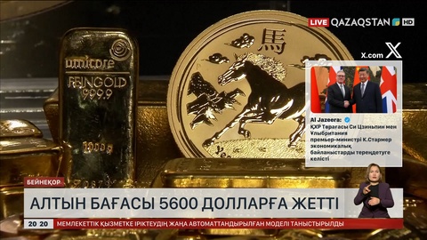 Алтын бағасы 5600 долларға жетті