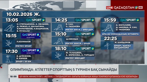 Олимпиада: Атлеттер спорттың 5 түрінен бақ сынайды 