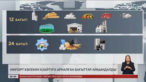 Импорт көлемін азайтуға арналған бағыттар айқындалды