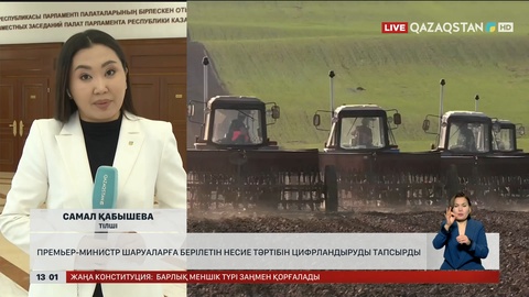 Премьер-министр шаруаларға берілетін несие тәртібін цифрландыруды тапсырды 