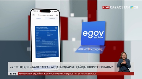 «Ұлттық қор – балаларға» аударымдарын көру жолы