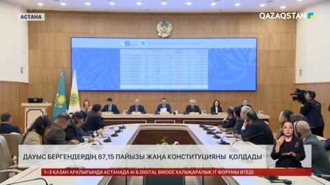  Дауыс бергендердің 87,15 пайызы жаңа Конституцияны қолдады