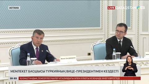 Мемлекет басшысы Түркияның вице-президентімен кездесті