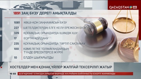  Алматыда тәртіп сақшылары шағын қонақ үйлер мен хостелдерді жаппай тексеріп жатыр