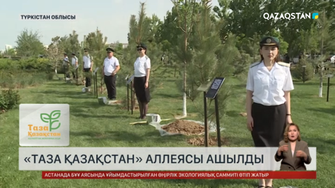Түркістанда «Таза Қазақстан» аллеясы ашылды