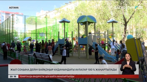 Жыл соңына дейін Байқоңыр ауданындағы аулалар 100% жаңартылады