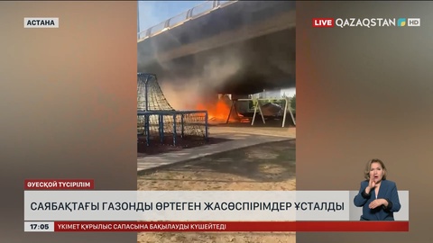 Астанадағы саябаққа от қойғандар ұсталды