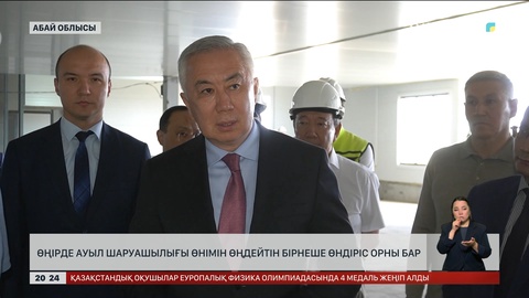 Өңірде ауыл шаруашылығы өнімін өңдейтін бірнеше өндіріс орны бар 