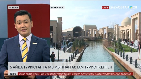 5 айда Түркістанға 143 мыңнан астам турист келген