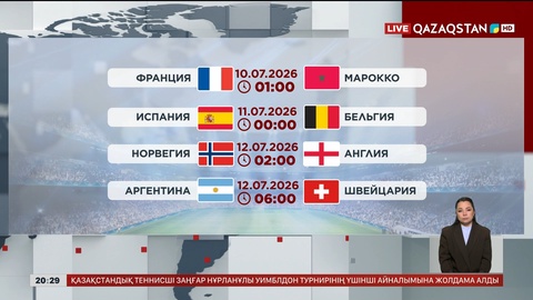 Ширек финалға шыққан құрамалар белгілі болды