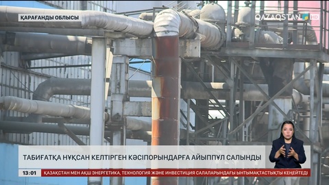 Қарағанды облысында табиғатқа нұқсан келтірген кәсіпорындарға айыппұл салынды