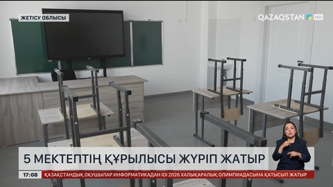 Жетісу облысында 5 мектептің құрылысы жүріп жатыр