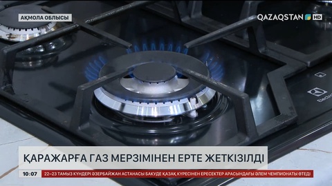  Ақмола облысындағы Қаражар ауылына газ мерзімінен ерте жеткізілді