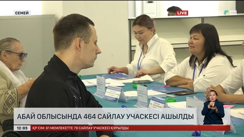 Абай облысында 464 сайлау учаскесі ашылды