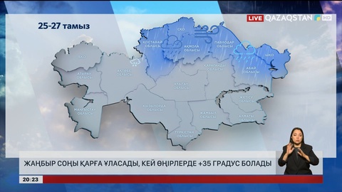 Жаңбыр соңы қарға ұласады, кей өңірлерде +35 градус болады