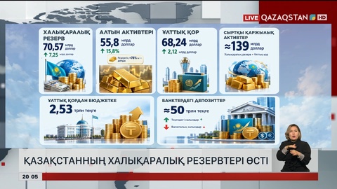 Қазақстанның халықаралық резервтері өсті