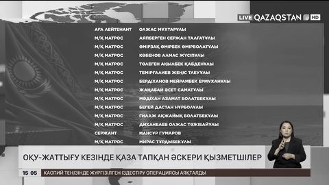Оқу-жаттығу кезінде қаза тапқан әскери қызметшілер 
