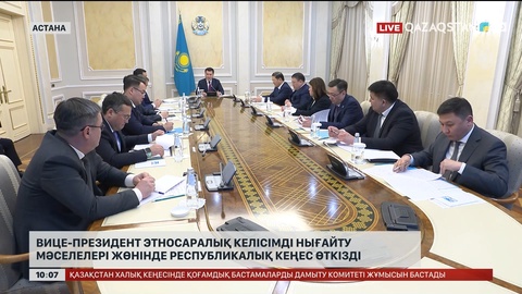 Вице-Президент этносаралық келісімді нығайту мәселелері жөнінде республикалық кеңес өткізді 