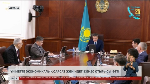 Үкіметте экономикалық саясат жөнінде кеңес өтті
