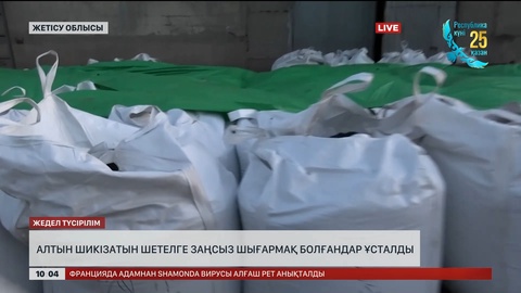 Алтын шикізатын шетелге заңсыз шығармақ болғандар ұсталды 