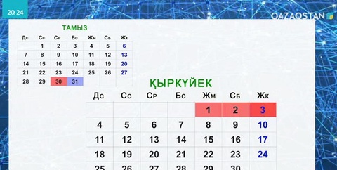 Алдағы күндері қазақстандықтар төрт күн демалады