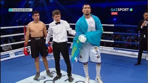 Қазақстандық боксшы Айдос Ербосынұлы қарсыласын техникалық нокаутпен жеңді (ВИДЕО)