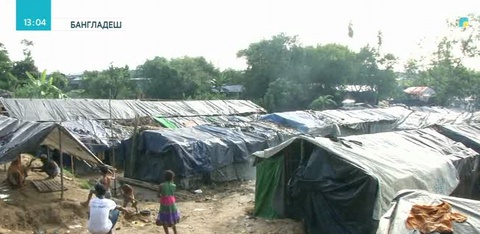 Рохинджа мұсылмандары жаңбыр астында қалды