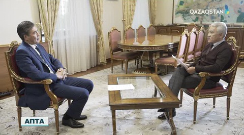 Астана қаласының әкімі Әсет Исекешев  «Апта» бағдарламасына «ЭКСПО» көрмесіне қатысты сұхбат берді